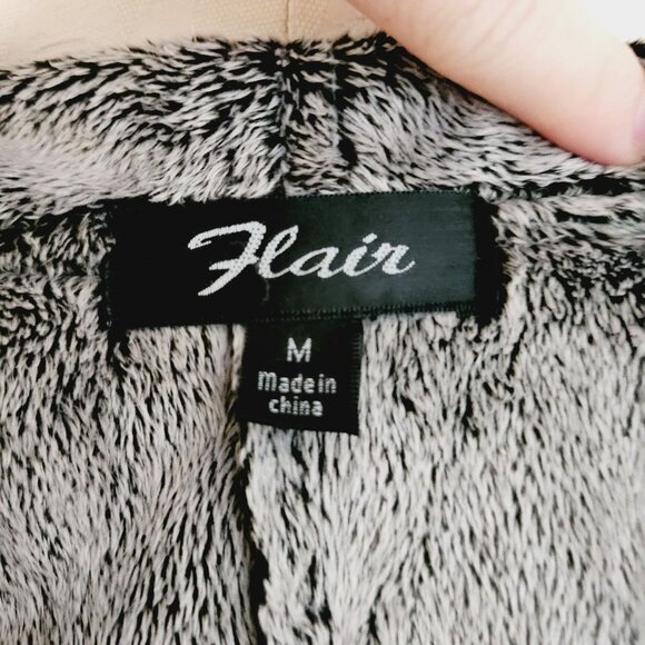 Flair Faux Suede Faux Fur Trim Vest Women's Size Medium - Picture 4 of 5